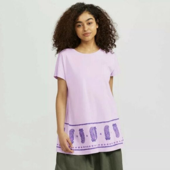 Anna Sui Tops - Uniqlo x Anna Sui Women Short Sleeve Tunic Purple